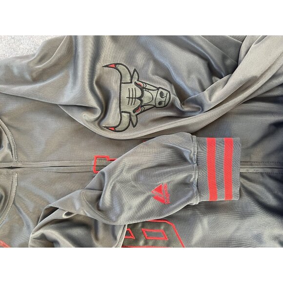 Chicago Bulls Mens XLT Jacket NBA Basketball Fleece Lined Full Zip Majestic - Picture 5 of 12